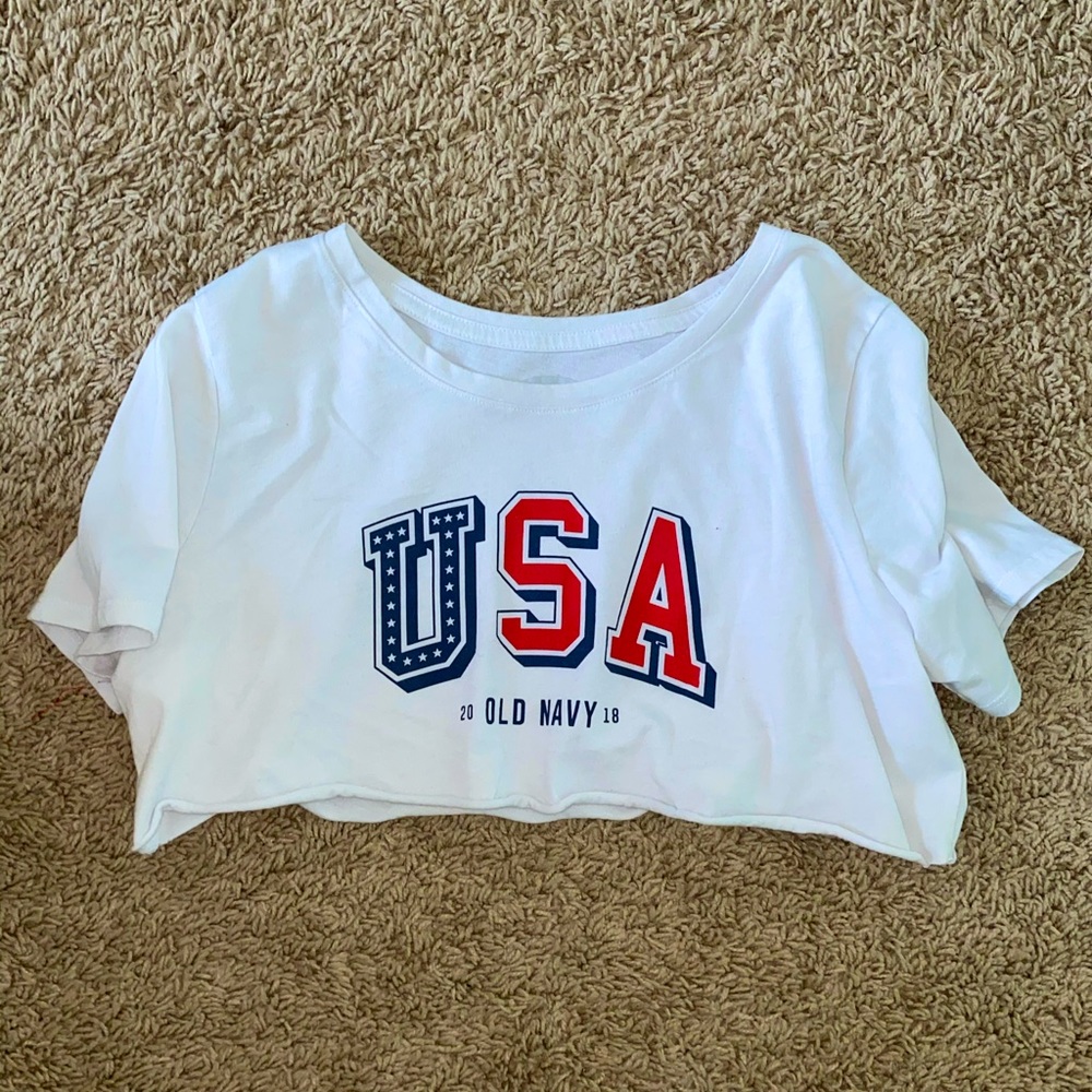 USA crop top (size medium)